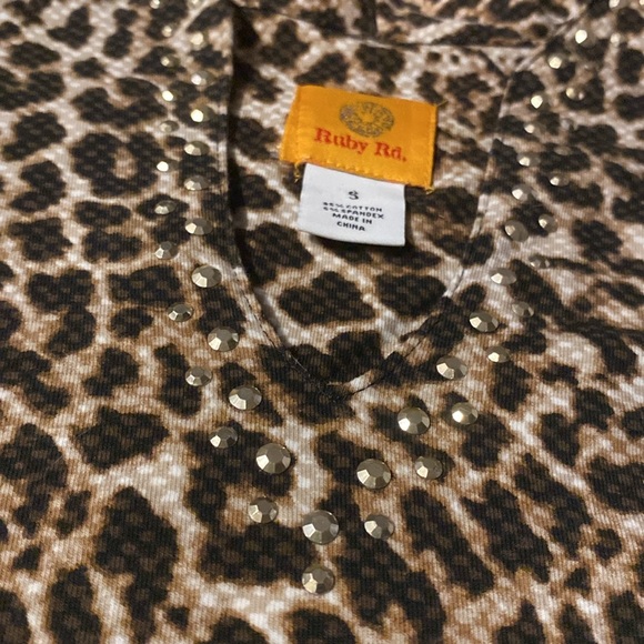 Ruby Rd. Leopard Print Blouse - Picture 4 of 7